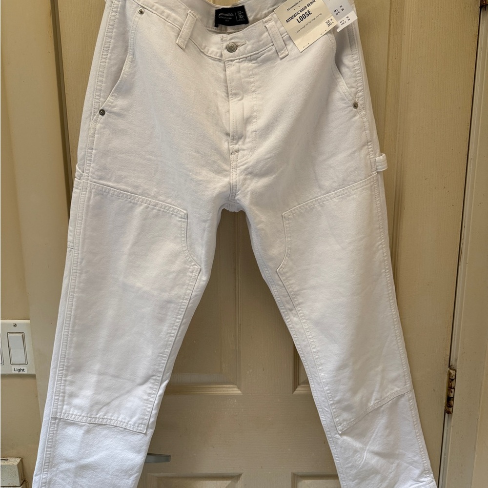 Abercrombie & Fitch White Denim Jeans
